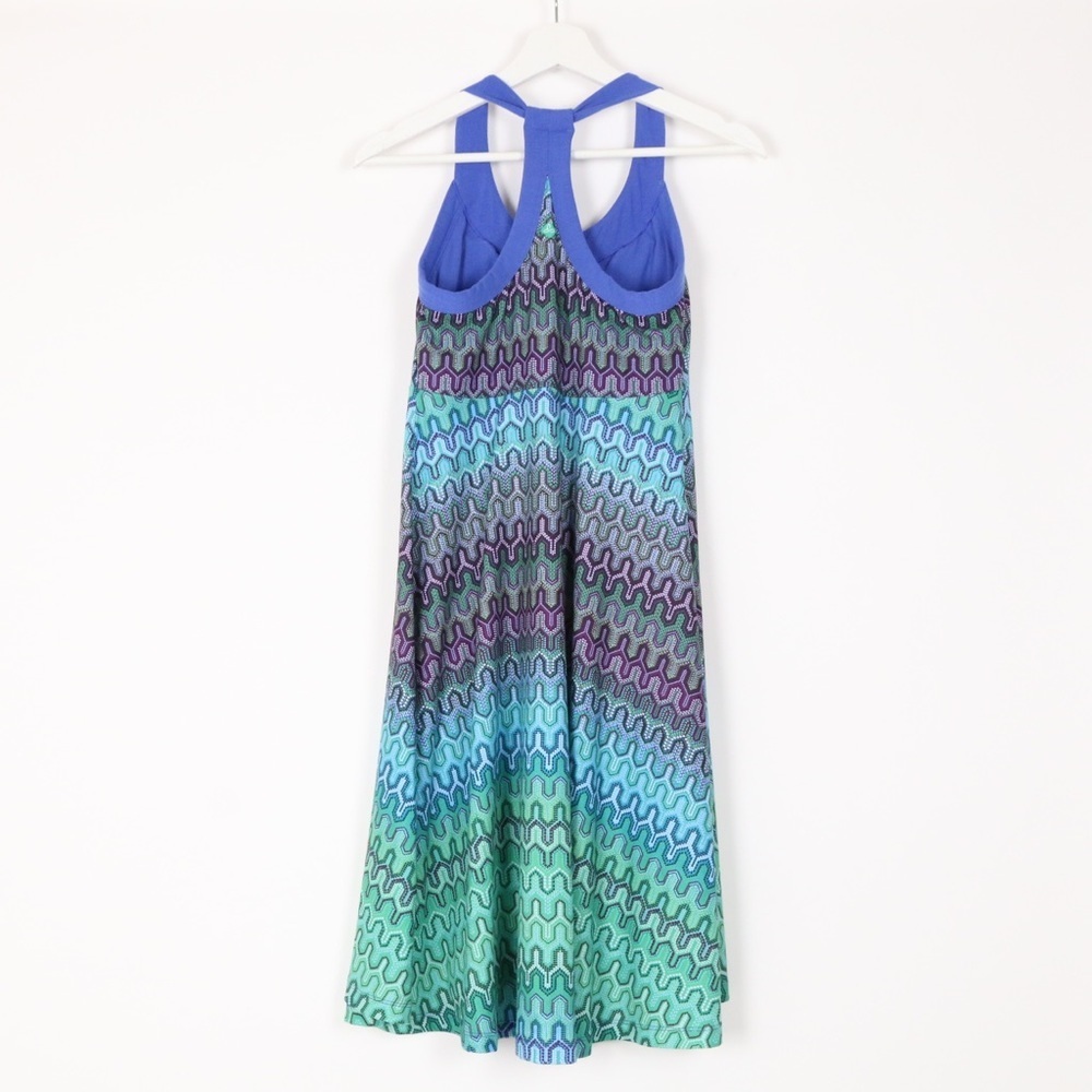Prana Blue and Green Mini Dress - Picture 5 of 8